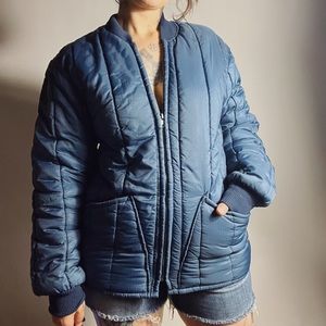 VINTAGE Samco Freezerwear Navy Thermal Liner Jacket Adult Medium